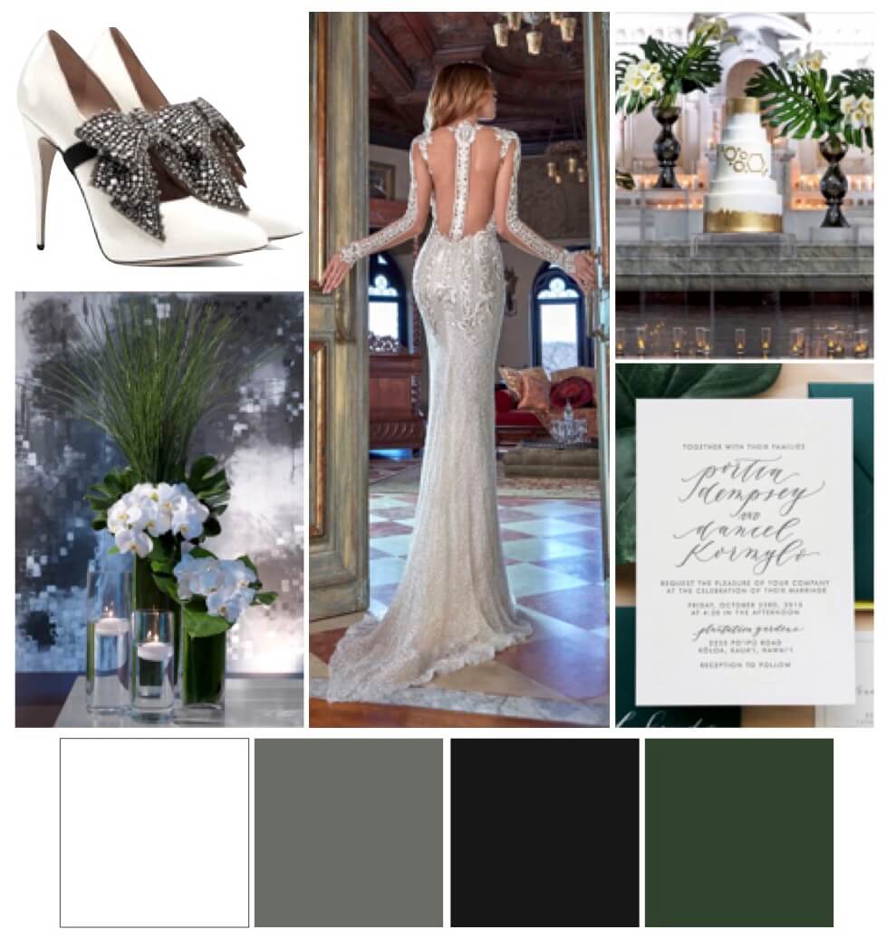Modern wedding, modern wedding palette, modern color scheme, 2018 wedding trends, wedding planner, Scottsdale wedding planner